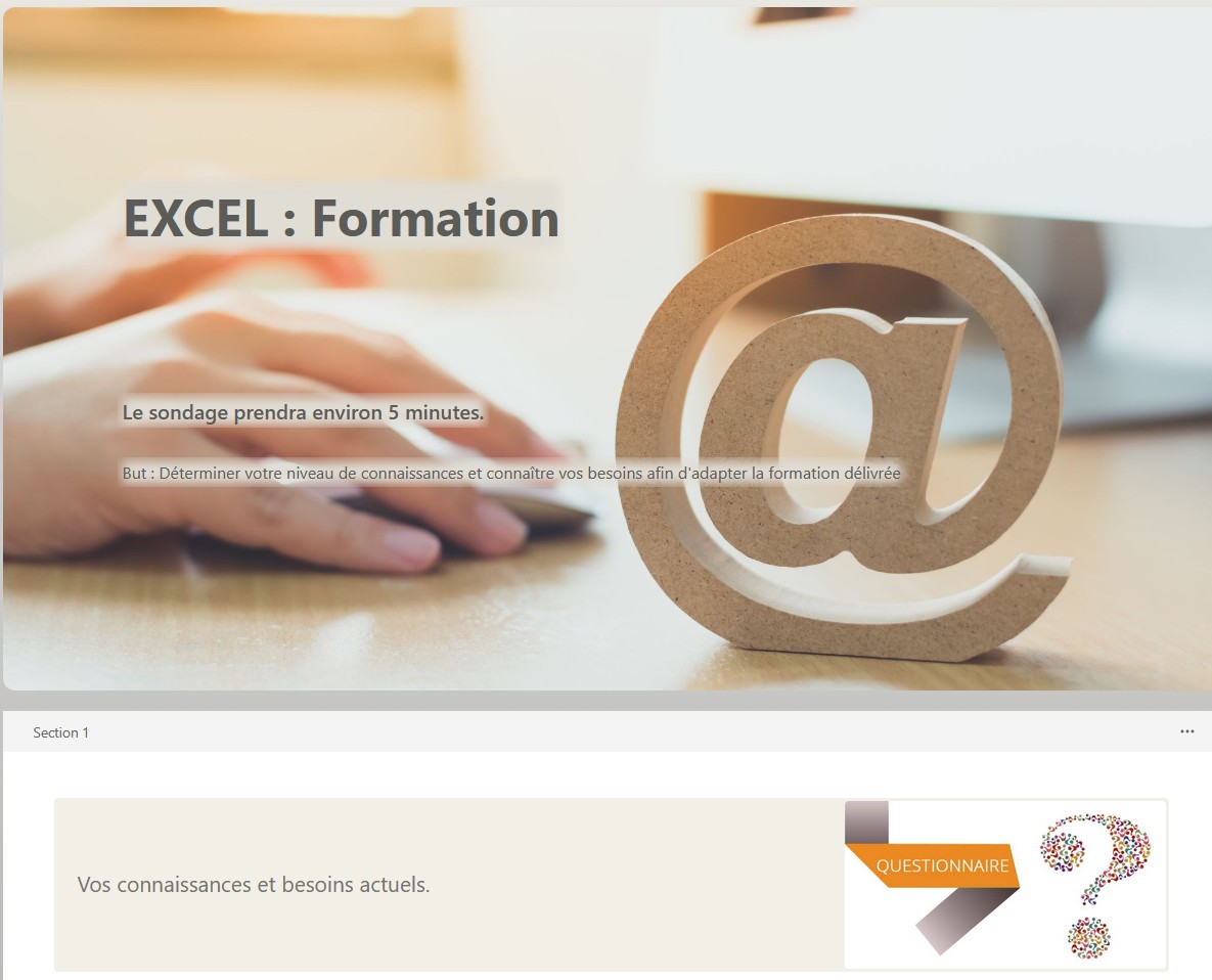 Formulaire Forms en ligne créé par Béatrix ETIENNE.